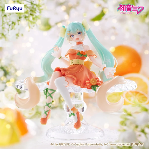 Hatsune Miku - Miku Citrus Noodle Stopper - Mikan Ver. - PVC Figure - 14 cm