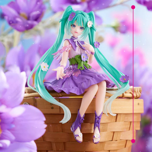 Hatsune Miku -  Flower Fairy Noodle Stopper - Cosmos Purple Ver. - PVC Figure - 15 cm