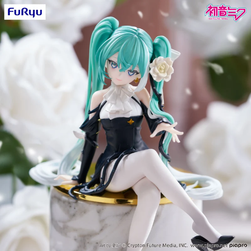 Hatsune Miku -  Flower Fairy Noodle Stopper - White Rose Ver. - PVC Figure - 14 cm